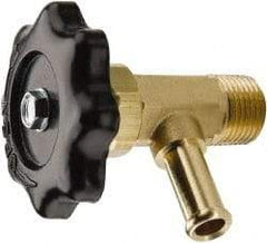Parker - Hose I.D. x MNPTF End Connection Brass Truck Valve - 2-3/4" OAL, 5/8 x 3/8" Pipe - Apex Tool & Supply