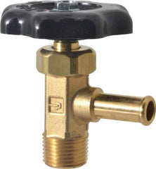 Parker - Hose I.D. x MNPTF End Connection Brass Truck Valve - 2.35" OAL, 3/8" Pipe - Apex Tool & Supply
