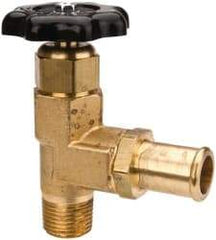 Parker - Hose I.D. x MNPTF End Connection Brass Truck Valve - 3.73" OAL, 3/4 x 1/2" Pipe - Apex Tool & Supply