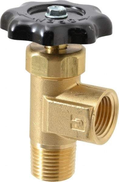 Parker - FNPTF x MNPTF End Connection Brass Truck Valve - 3.15" OAL, 1/2" Pipe - Apex Tool & Supply