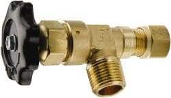Parker - MNPTF x Tube (NTA) End Connection Brass Truck Valve - 3.58" OAL, 1/2" Pipe - Apex Tool & Supply