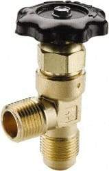 Parker - MNPTF x Flare End Connection Brass Truck Valve - 3.6" OAL, 1/2 x 5/8" Pipe - Apex Tool & Supply