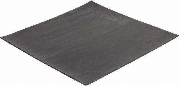 Made in USA - 12" Long, 12" Wide, 1/8" Thick, Neoprene Rubber Foam Sheet - 50 to 60 Durometer, Black, -20 to 170°F, 2,500 psi Tensile Strength, Adhesive Backing, Stock Length - Apex Tool & Supply