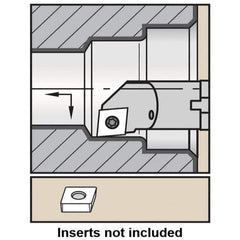 Kennametal - 32mm Min Bore Diam, 300mm OAL, 63/64" Shank Diam, A-SCLC Indexable Boring Bar - CC.. Insert, Screw Holding Method - Apex Tool & Supply