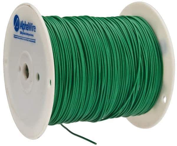 Alpha Wire - 16 AWG, 26 Strand, 305 m OAL, Tinned Copper Hook Up Wire - Green PVC Jacket, 0.092" Diam - Apex Tool & Supply