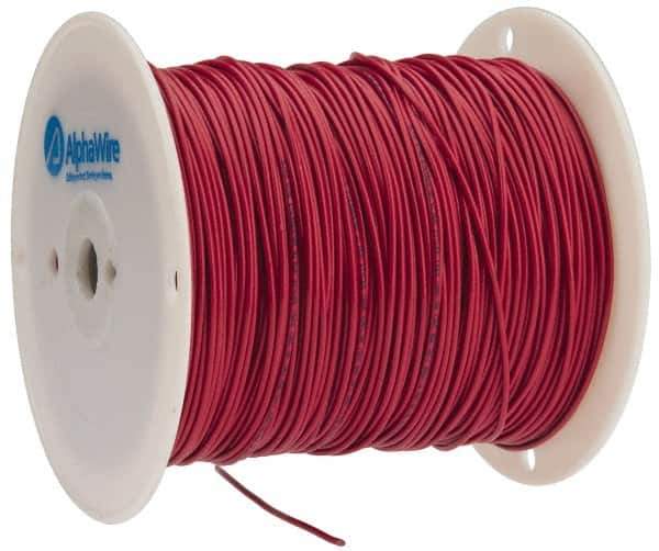 Alpha Wire - 16 AWG, 26 Strand, 305 m OAL, Tinned Copper Hook Up Wire - Red PVC Jacket, 0.092" Diam - Apex Tool & Supply