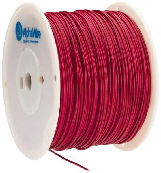 Alpha Wire - 16 AWG, 1 Strand, 305 m OAL, Tinned Copper Hook Up Wire - Red PVC Jacket, 0.083" Diam - Apex Tool & Supply