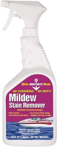 CRC - 32 oz Spray Bottle Mildew Remover - Liquid, Water-Based, Chlorine - Apex Tool & Supply
