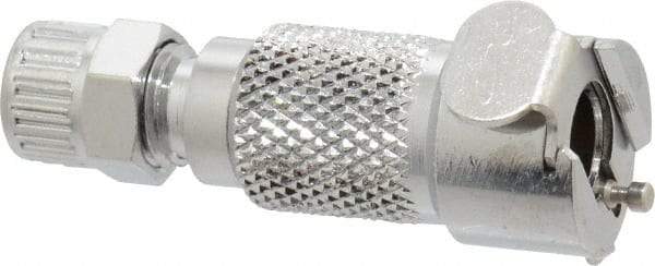 CPC Colder Products - 1/4" Outside Diam, Chrome Plated Brass Push-to-Connect Female Connector - 250 Max psi, Buna Nitrile O-Ring - Apex Tool & Supply