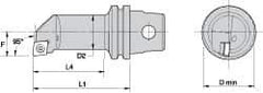 Kennametal - Right Hand Cut, 25mm Min Bore Diam, Size KM32 Steel Modular Boring Cutting Unit Head - 2.3622" Max Bore Depth, Through Coolant, Compatible with CP.. - Apex Tool & Supply