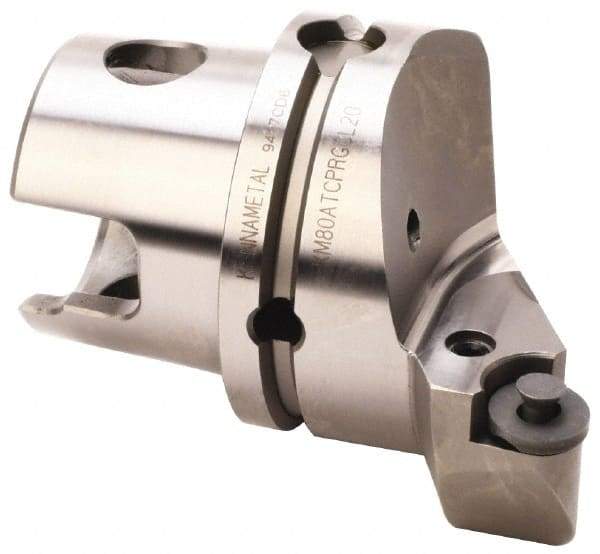 Kennametal - Left Hand Cut, Size KM80, RC.. 2006M0 Insert Compatiblity, Internal Modular Turning & Profiling Cutting Unit Head - 53mm Ctr to Cutting Edge, 70mm Head Length, Through Coolant, Series Kenlever - Apex Tool & Supply
