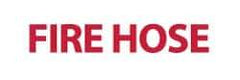 NMC - Fire Hose, Pressure Sensitive Vinyl Fire Sign - 12" Wide x 4" High, Glow-in-the-Dark - Apex Tool & Supply