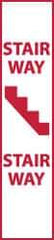NMC - Stairway - Stairway, Pressure Sensitive Vinyl Fire Sign - 4" Wide x 18" High, Glow-in-the-Dark - Apex Tool & Supply