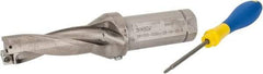 Iscar - 3" Max Drill Depth, 3xD, 1" Diam, Indexable Insert Drill - 2 Inserts, 1-1/4" Shank Diam, Straight Shank - Apex Tool & Supply