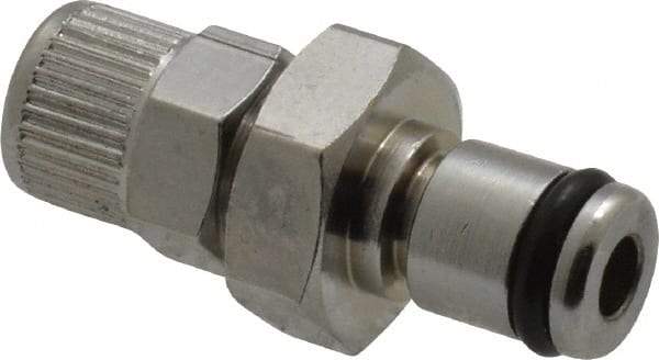 CPC Colder Products - PTF Brass, Quick Disconnect, Inline Coupling Insert - 250 Max psi, -40 to 180°F, 1.12" OAL x 0.63" Overall Height, Chrome Plated - Apex Tool & Supply