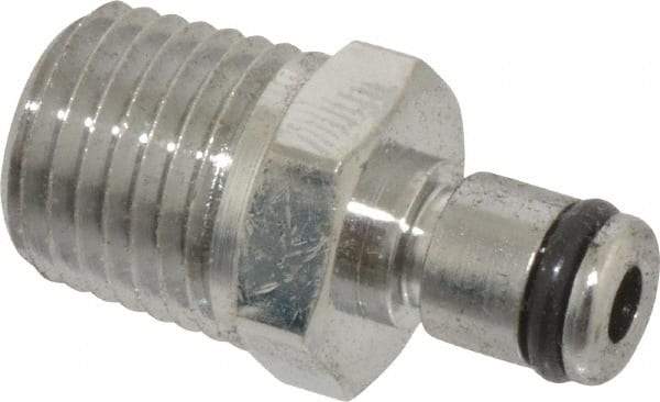 CPC Colder Products - 1/4 NPT, Chrome Plated Brass Push-to-Connect Male Connector - 250 Max psi, Tube to Male Connection Buna Nitrile O-Ring - Apex Tool & Supply