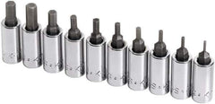 SK - 10 Piece 1/4" Drive Inch Hex Bit Socket Set - 1/16 to 1/4" Hex - Apex Tool & Supply
