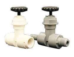 Specialty Mfr - 3/8" Pipe, Inline Needle Valve - EPDM Seal, Barbed x Barbed Ends, PVC Valve, 125 Max psi - Apex Tool & Supply