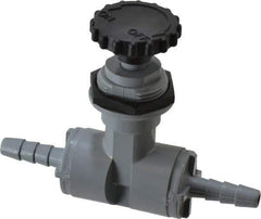Specialty Mfr - 1/4" Pipe, Inline Needle Valve - EPDM Seal, Barbed x Barbed Ends, PVC Valve, 125 Max psi - Apex Tool & Supply