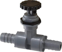 Specialty Mfr - 1/2" Pipe, Inline Needle Valve - EPDM Seal, Barbed x Barbed Ends, PVC Valve, 125 Max psi - Apex Tool & Supply