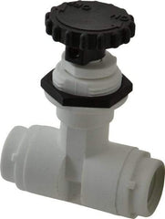 Specialty Mfr - 1/4" Pipe, Inline Needle Valve - PTFE Seal, FNPT x FNPT Ends, Polypropylene Valve, 125 Max psi - Apex Tool & Supply