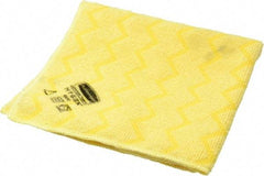 Rubbermaid - Dry Microfiber Wipes - 16" x 16" Sheet Size, Yellow - Apex Tool & Supply