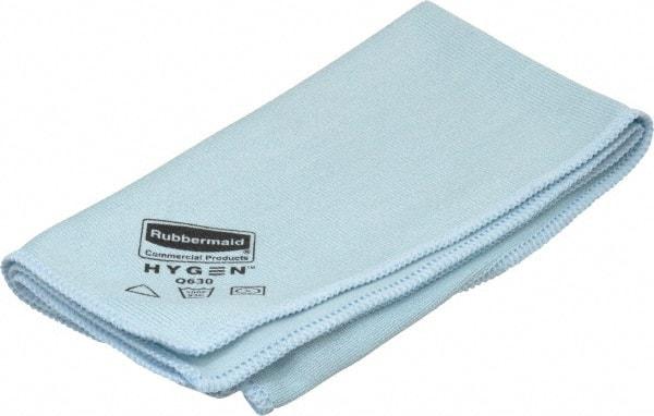 Rubbermaid - Dry Microfiber Wipes - 16" x 16" Sheet Size, Blue - Apex Tool & Supply