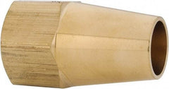 Parker - 3/4" Tube OD, 45° Brass Flared Tube Long Nut - 1-1/16-14 UNF, Flare Ends - Apex Tool & Supply