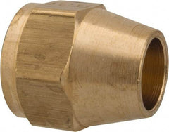 Parker - 1/2" Tube OD, 45° Brass Flared Tube Shorter Nut - 3/4-16 UNF, Flare Ends - Apex Tool & Supply