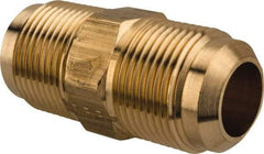 Parker - 3/4" Tube OD, 45° Brass Flared Tube Union - 1-1/16-14 UNF, Flare x Flare Ends - Apex Tool & Supply