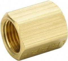 Parker - 1/8" Tube OD, Brass Flared Tube Inverted Union - 5/16-28 UNF, Flare x Flare Ends - Apex Tool & Supply