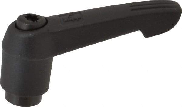 KIPP - #10-24, 0.51" Hub Diam, Glass Fiber (Steel Components) Tapped Adjustable Clamping Lever - 1.85" OAL, 1.18" High, 0.35" Hole Depth - Apex Tool & Supply