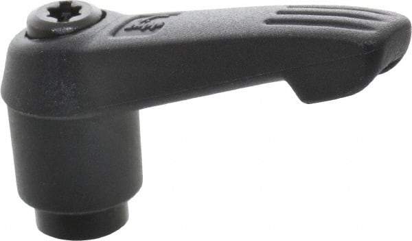 KIPP - 1/4-20, 0.51" Hub Diam, Glass Fiber (Steel Components) Tapped Adjustable Clamping Lever - 1.85" OAL, 1.18" High, 0.35" Hole Depth - Apex Tool & Supply