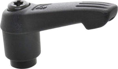 KIPP - 1/4-20, 0.51" Hub Diam, Glass Fiber (Steel Components) Tapped Adjustable Clamping Lever - 1.85" OAL, 1.18" High, 0.35" Hole Depth - Apex Tool & Supply