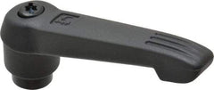 KIPP - 5/16-18, 0.71" Hub Diam, Glass Fiber (Steel Components) Tapped Adjustable Clamping Lever - 2.95" OAL, 1.63" High, 0.47" Hole Depth - Apex Tool & Supply