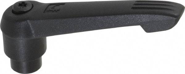KIPP - 3/8-16, 0.85" Hub Diam, Glass Fiber (Steel Components) Tapped Adjustable Clamping Lever - 3.6" OAL, 2.11" High, 0.55" Hole Depth - Apex Tool & Supply