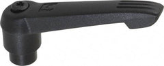 KIPP - 3/8-16, 0.85" Hub Diam, Glass Fiber (Steel Components) Tapped Adjustable Clamping Lever - 3.6" OAL, 2.11" High, 0.55" Hole Depth - Apex Tool & Supply