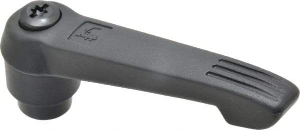 KIPP - 1/2-13, 1" Hub Diam, Glass Fiber (Steel Components) Tapped Adjustable Clamping Lever - 4.29" OAL, 2.4" High, 0.67" Hole Depth - Apex Tool & Supply