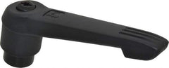 KIPP - 1/2-13, 1.18" Hub Diam, Glass Fiber (Steel Components) Tapped Adjustable Clamping Lever - 4.96" OAL, 2.83" High, 0.91" Hole Depth - Apex Tool & Supply