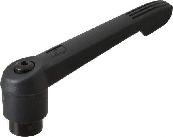 KIPP - 5/8-11, 1.18" Hub Diam, Glass Fiber (Steel Components) Tapped Adjustable Clamping Lever - 4.96" OAL, 2.83" High, 0.91" Hole Depth - Apex Tool & Supply