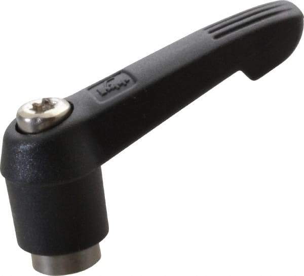 KIPP - 1/4-20, 0.51" Hub Diam, Glass Fiber (Stainless Steel Components) Tapped Adjustable Clamping Lever - 1.85" OAL, 1.18" High, 0.35" Hole Depth - Apex Tool & Supply