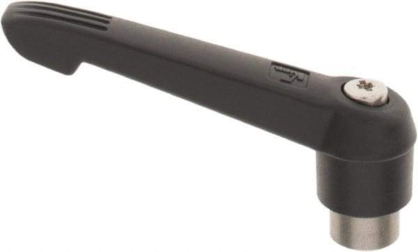 KIPP - 5/16-18, 0.85" Hub Diam, Glass Fiber (Stainless Steel Components) Tapped Adjustable Clamping Lever - 3.6" OAL, 2.11" High, 0.55" Hole Depth - Apex Tool & Supply