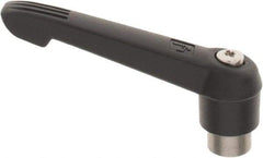 KIPP - 5/16-18, 0.85" Hub Diam, Glass Fiber (Stainless Steel Components) Tapped Adjustable Clamping Lever - 3.6" OAL, 2.11" High, 0.55" Hole Depth - Apex Tool & Supply