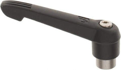 KIPP - 3/8-16, 0.85" Hub Diam, Glass Fiber (Stainless Steel Components) Tapped Adjustable Clamping Lever - 3.6" OAL, 2.11" High, 0.55" Hole Depth - Apex Tool & Supply