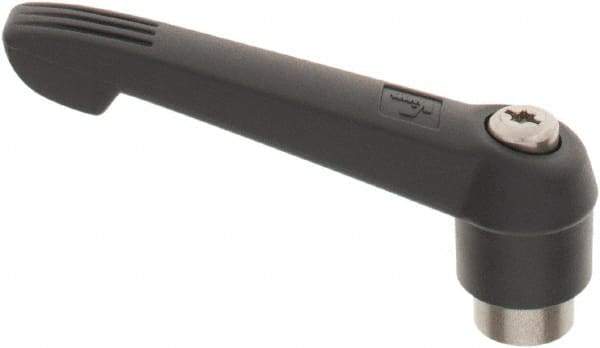 KIPP - 1/2-13, 1" Hub Diam, Glass Fiber (Stainless Steel Components) Tapped Adjustable Clamping Lever - 4.29" OAL, 2.4" High, 0.67" Hole Depth - Apex Tool & Supply