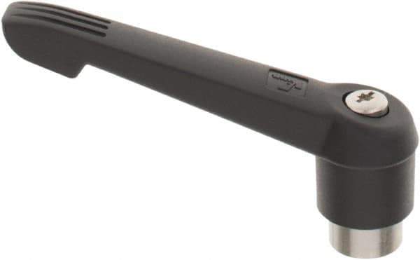 KIPP - 1/2-13, 1.18" Hub Diam, Glass Fiber (Stainless Steel Components) Tapped Adjustable Clamping Lever - 4.96" OAL, 2.83" High, 0.91" Hole Depth - Apex Tool & Supply