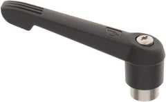 KIPP - 1/2-13, 1.18" Hub Diam, Glass Fiber (Stainless Steel Components) Tapped Adjustable Clamping Lever - 4.96" OAL, 2.83" High, 0.91" Hole Depth - Apex Tool & Supply