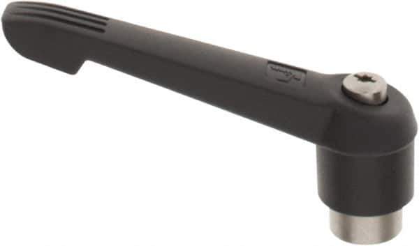 KIPP - 5/8-11, 1.18" Hub Diam, Glass Fiber (Stainless Steel Components) Tapped Adjustable Clamping Lever - 4.96" OAL, 2.83" High, 0.91" Hole Depth - Apex Tool & Supply