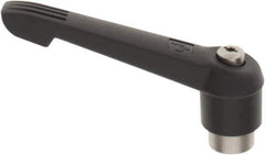 KIPP - 5/8-11, 1.18" Hub Diam, Glass Fiber (Stainless Steel Components) Tapped Adjustable Clamping Lever - 4.96" OAL, 2.83" High, 0.91" Hole Depth - Apex Tool & Supply