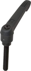 KIPP - 5/16-18, 0.71" Hub Diam, Glass Fiber (Steel Components) Threaded Stud Adjustable Clamping Lever - 1.77" Stud Length, 2.95" OAL, 1.63" High - Apex Tool & Supply